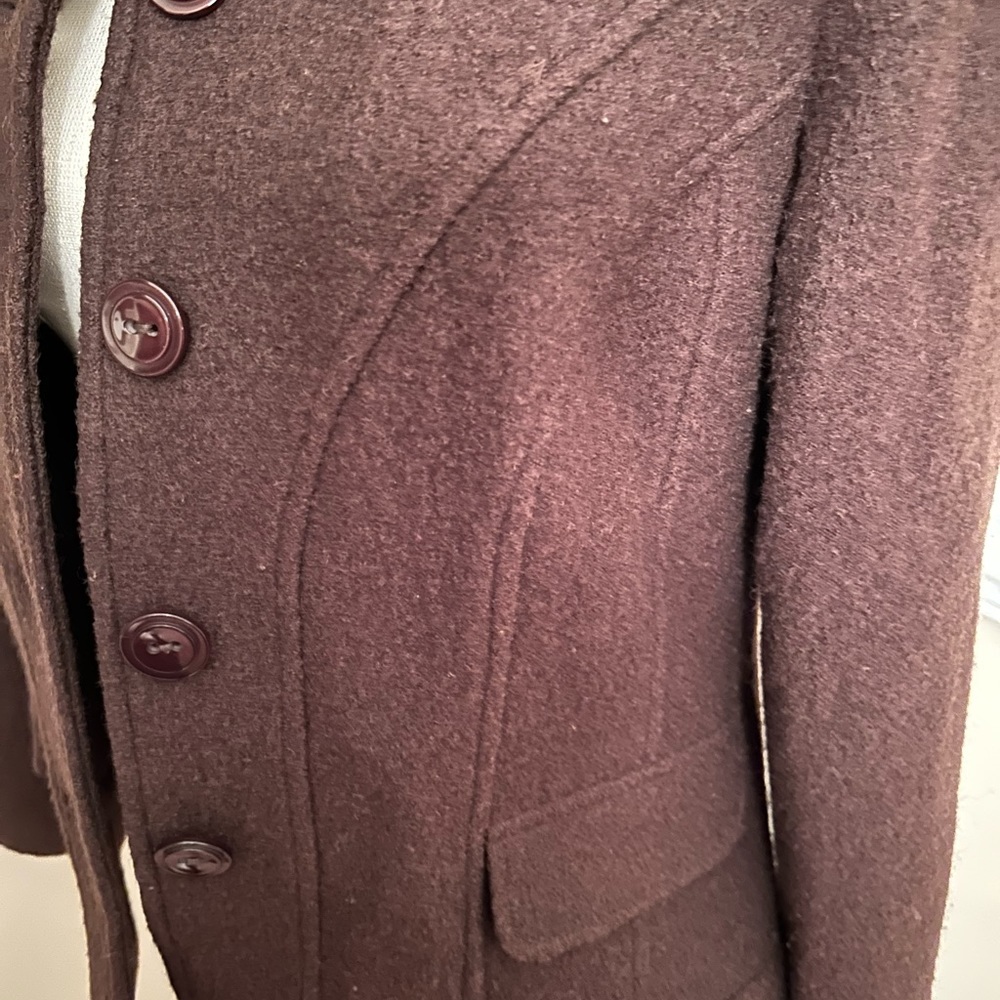 Grace Elements Brown Wool Jacket Size 10 - image 7